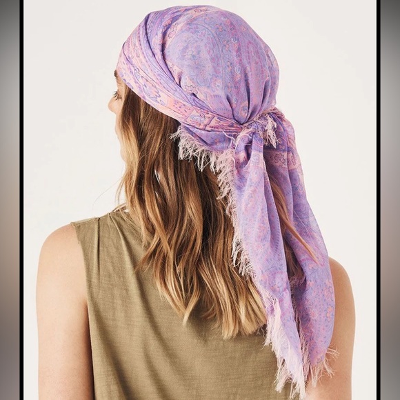 Spell & The Gypsy Farrah Lilac Head Scarf - Picture 2 of 9